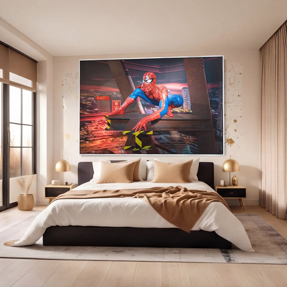Tablou Canvas Premium, LuxCanva® C1077, Amazing Spider Man, Spider Man, Hero, Fantasy, Camera Copilului, Game Room, Relaxare, Culori Vibrante