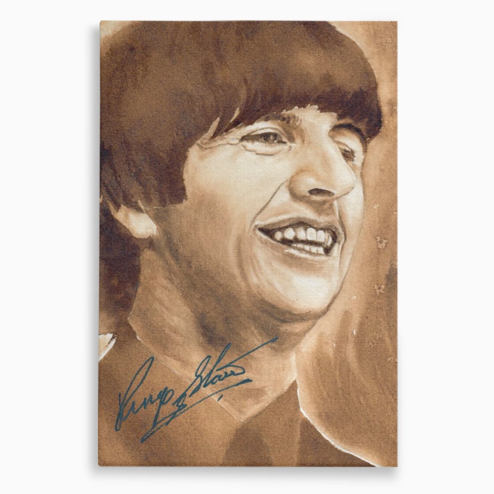 Tablou Canvas Premium LuxCanva® C1079, Beatles Ringo Star , Cantaret, Legenda, Ringo Star, Beatles, Living Room, Office, Relaxare, Culori Vibrante