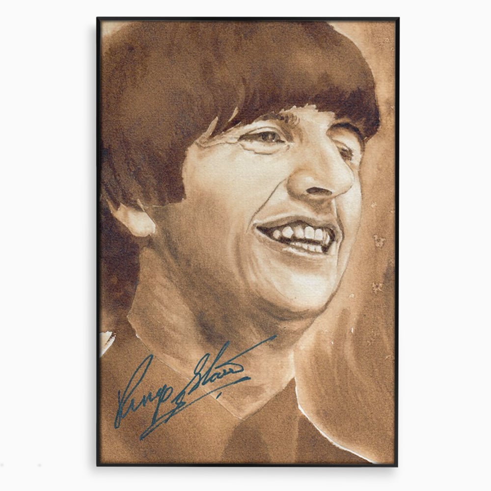 Tablou Canvas Premium LuxCanva® C1079, Beatles Ringo Star , Cantaret, Legenda, Ringo Star, Beatles, Living Room, Office, Relaxare, Culori Vibrante