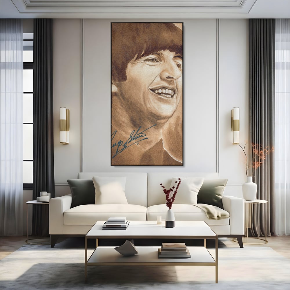 Tablou Canvas Premium LuxCanva® C1079, Beatles Ringo Star , Cantaret, Legenda, Ringo Star, Beatles, Living Room, Office, Relaxare, Culori Vibrante
