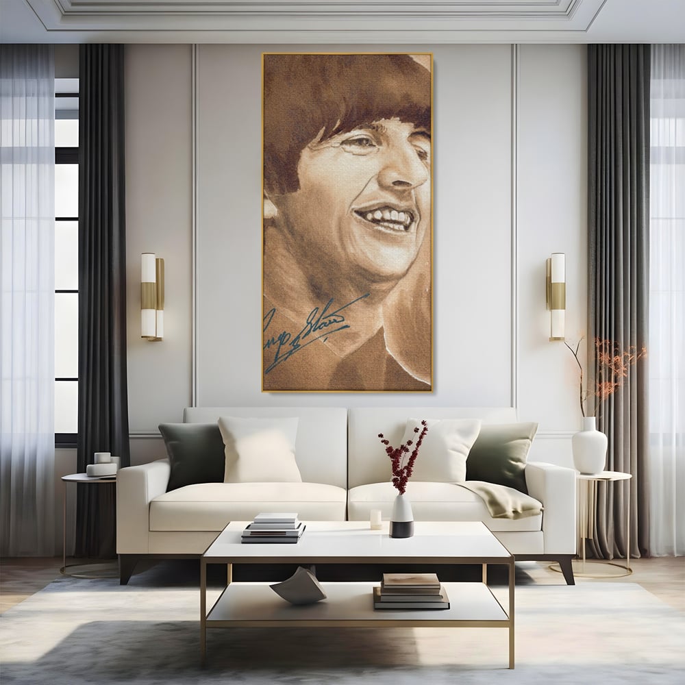Tablou Canvas Premium LuxCanva® C1079, Beatles Ringo Star , Cantaret, Legenda, Ringo Star, Beatles, Living Room, Office, Relaxare, Culori Vibrante