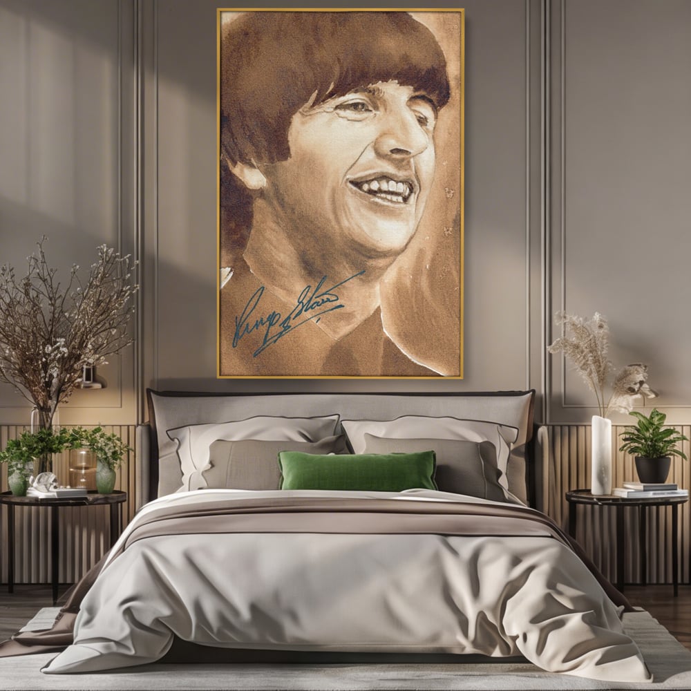 Tablou Canvas Premium LuxCanva® C1079, Beatles Ringo Star , Cantaret, Legenda, Ringo Star, Beatles, Living Room, Office, Relaxare, Culori Vibrante