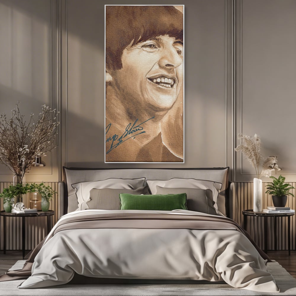 Tablou Canvas Premium LuxCanva® C1079, Beatles Ringo Star , Cantaret, Legenda, Ringo Star, Beatles, Living Room, Office, Relaxare, Culori Vibrante