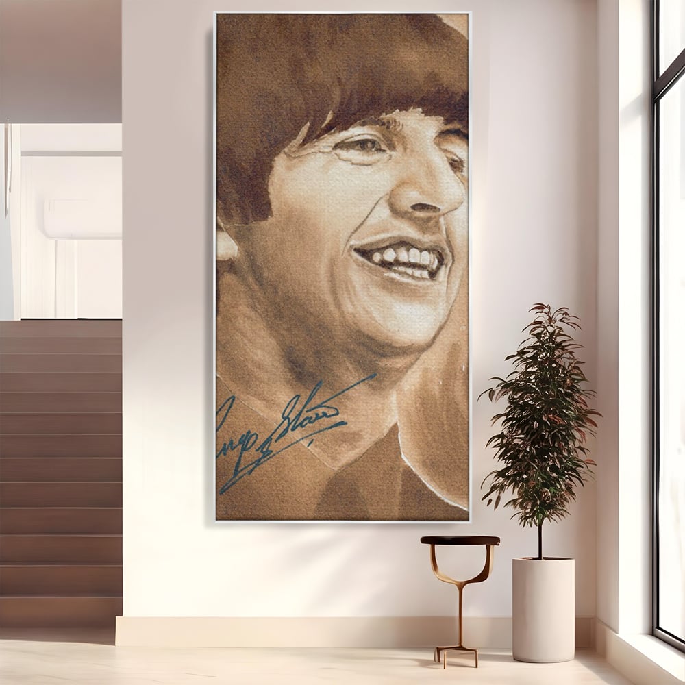 Tablou Canvas Premium LuxCanva® C1079, Beatles Ringo Star , Cantaret, Legenda, Ringo Star, Beatles, Living Room, Office, Relaxare, Culori Vibrante