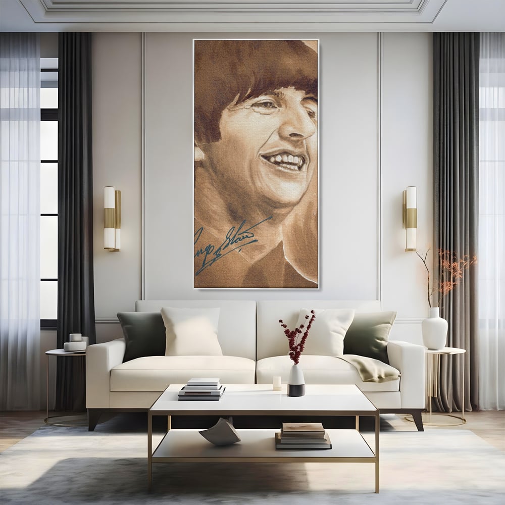 Tablou Canvas Premium LuxCanva® C1079, Beatles Ringo Star , Cantaret, Legenda, Ringo Star, Beatles, Living Room, Office, Relaxare, Culori Vibrante