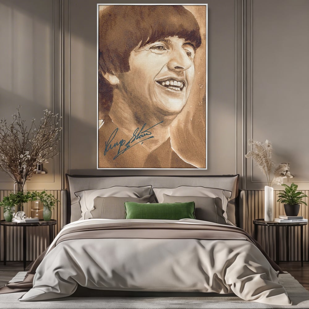 Tablou Canvas Premium LuxCanva® C1079, Beatles Ringo Star , Cantaret, Legenda, Ringo Star, Beatles, Living Room, Office, Relaxare, Culori Vibrante