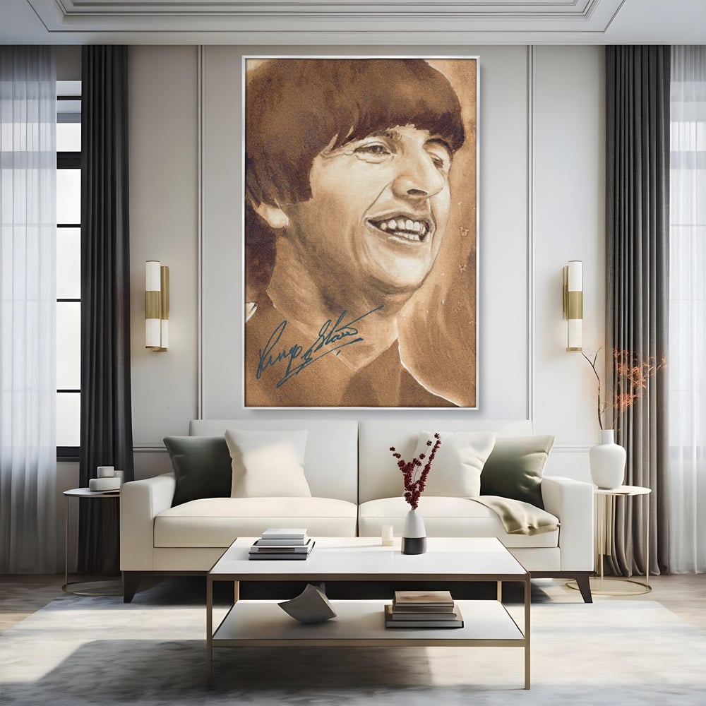 Tablou Canvas Premium LuxCanva® C1079, Beatles Ringo Star , Cantaret, Legenda, Ringo Star, Beatles, Living Room, Office, Relaxare, Culori Vibrante