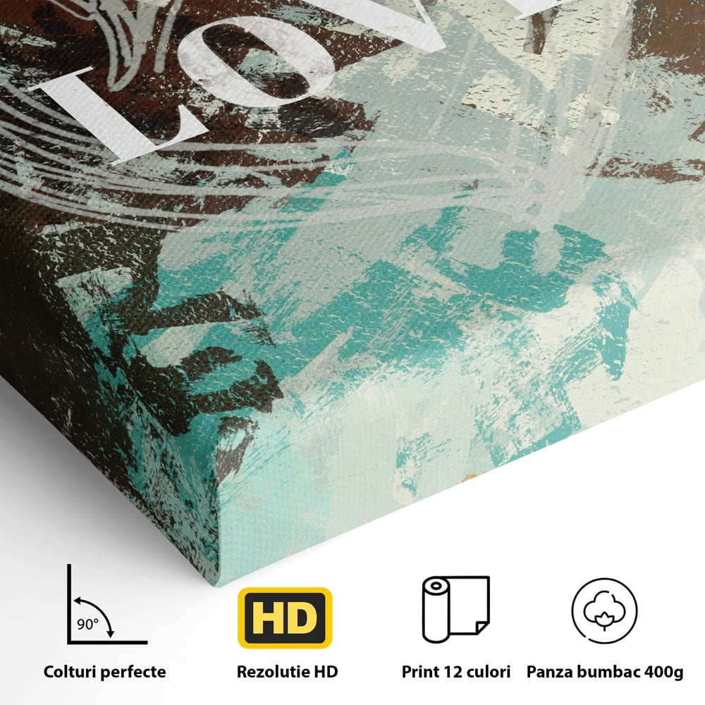 Tablou Canvas Premium LuxCanva® C1083, Dragoste , Inspirational, Dragoste, Living Room, Bedroom, Relaxare, Culori Vibrante