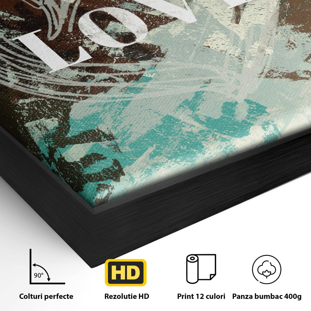 Tablou Canvas Premium LuxCanva® C1083, Dragoste , Inspirational, Dragoste, Living Room, Bedroom, Relaxare, Culori Vibrante