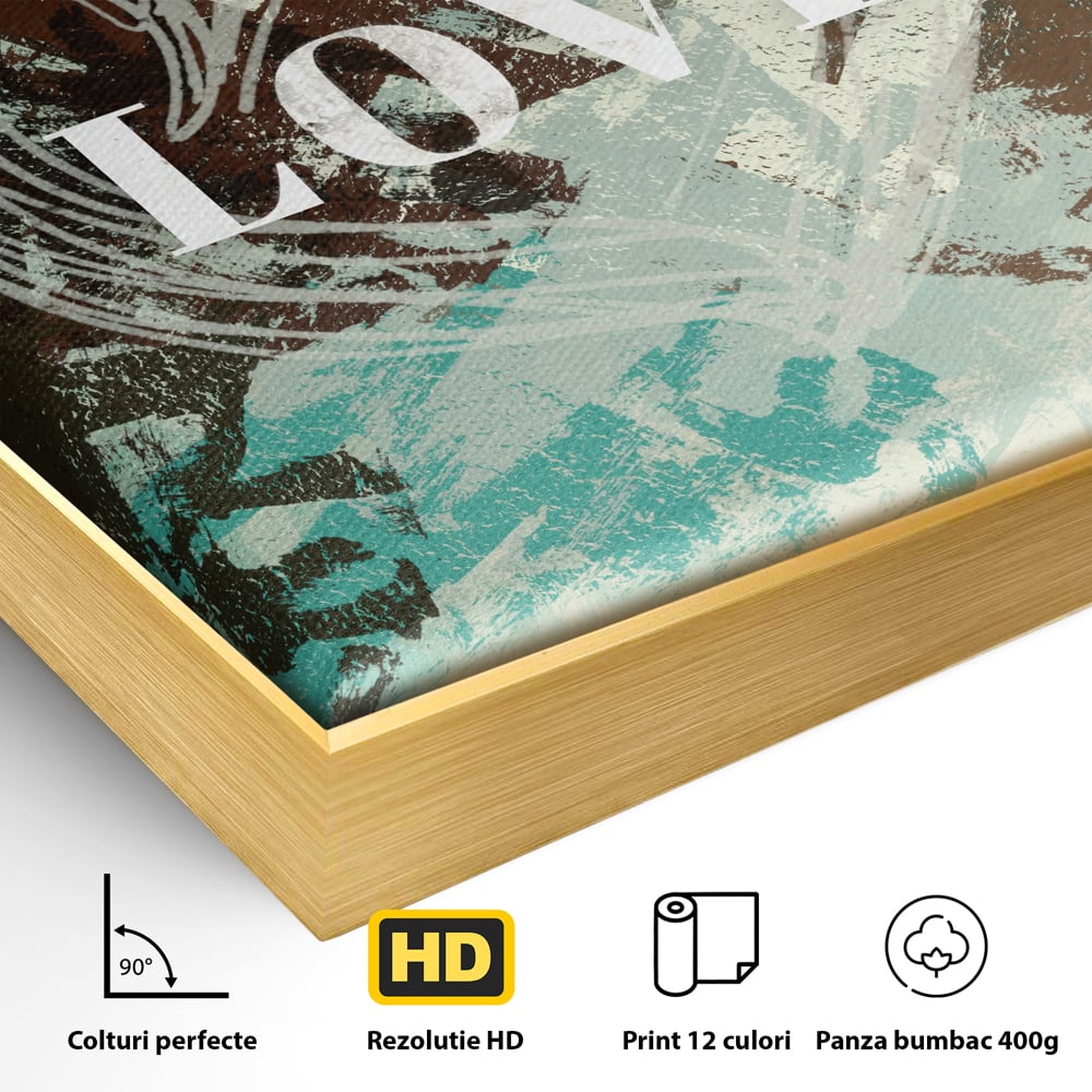 Tablou Canvas Premium LuxCanva® C1083, Dragoste , Inspirational, Dragoste, Living Room, Bedroom, Relaxare, Culori Vibrante