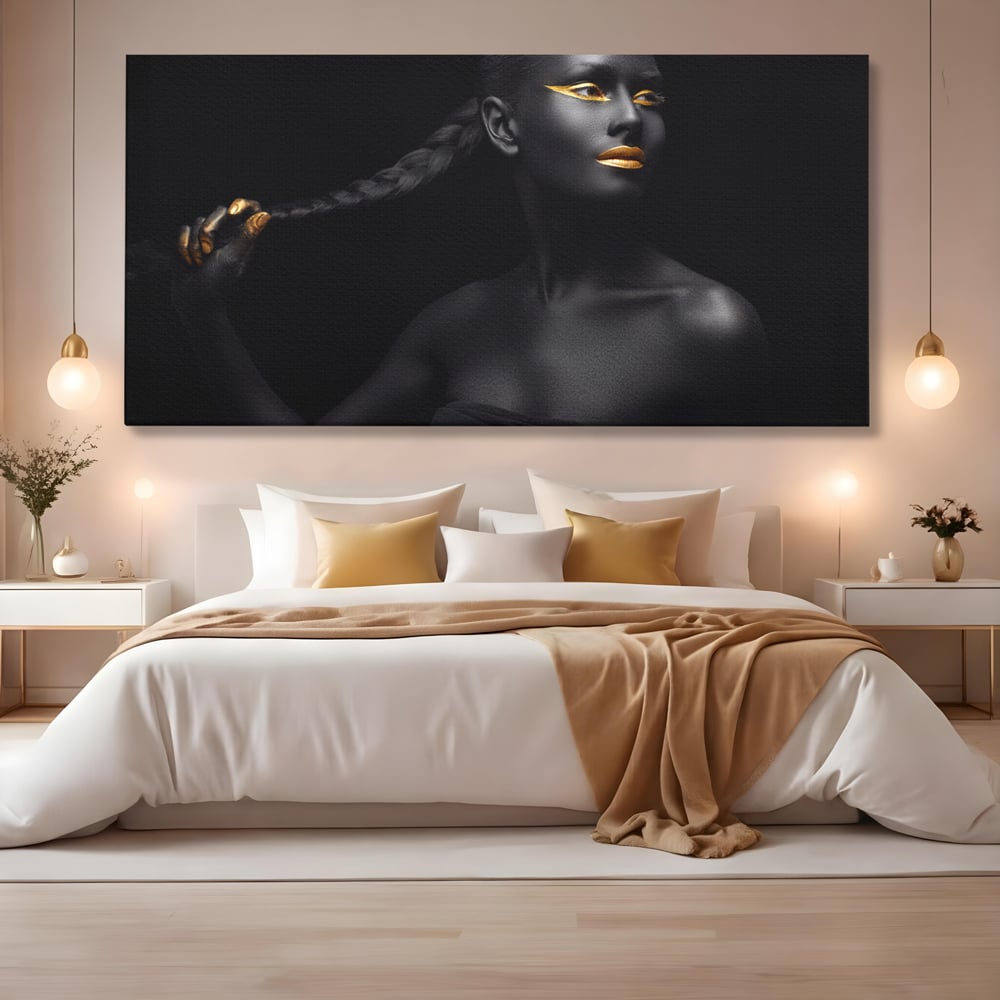 Tablou Canvas Premium LuxCanva® C1084, Frumusetea Femeii , Inspirational, Frumusete, Fata, Living Room, Bedroom, Relaxare, Culori Vibrante