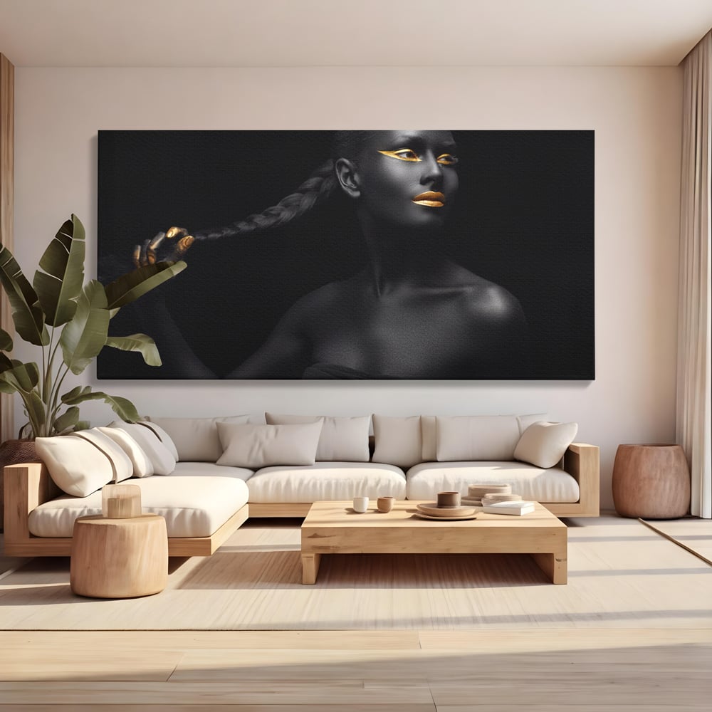 Tablou Canvas Premium LuxCanva® C1084, Frumusetea Femeii , Inspirational, Frumusete, Fata, Living Room, Bedroom, Relaxare, Culori Vibrante