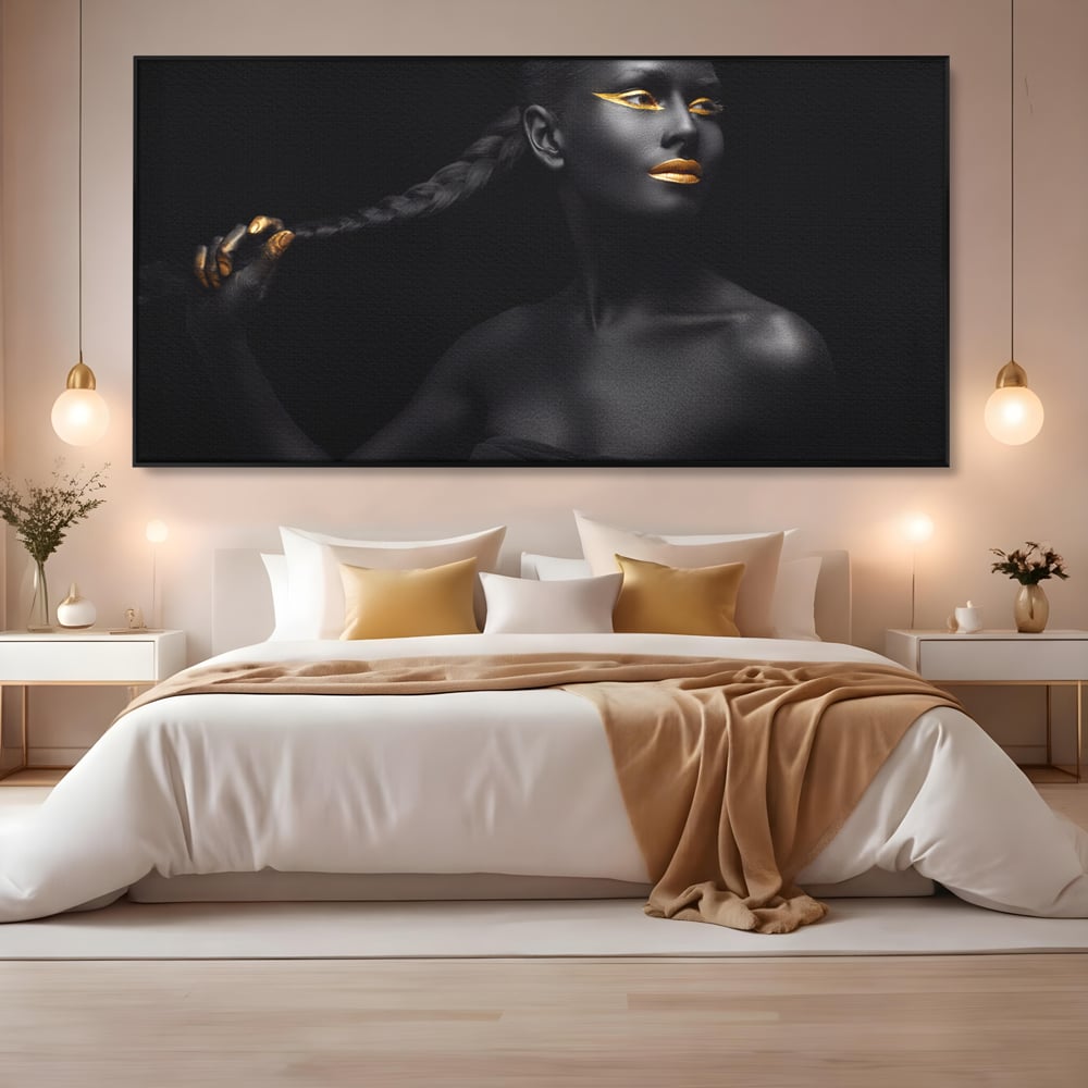 Tablou Canvas Premium LuxCanva® C1084, Frumusetea Femeii , Inspirational, Frumusete, Fata, Living Room, Bedroom, Relaxare, Culori Vibrante