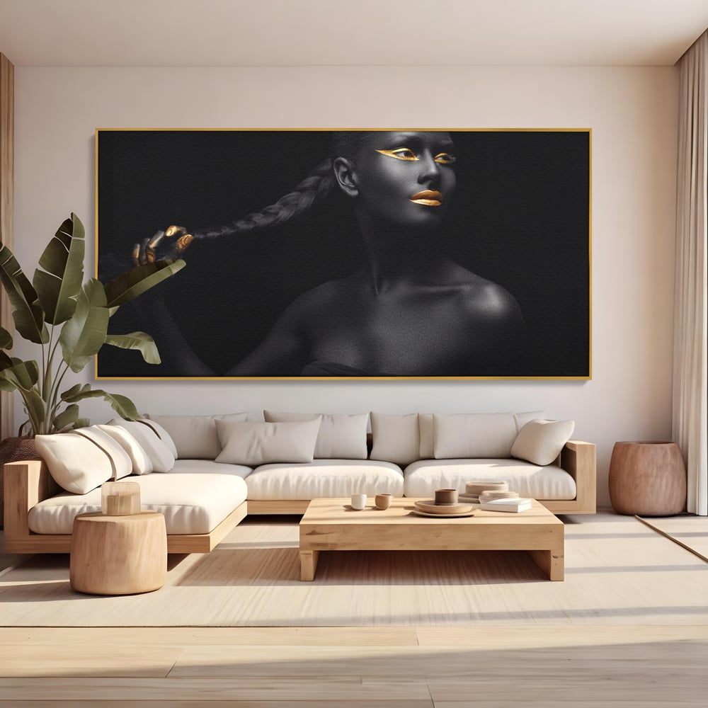 Tablou Canvas Premium LuxCanva® C1084, Frumusetea Femeii , Inspirational, Frumusete, Fata, Living Room, Bedroom, Relaxare, Culori Vibrante