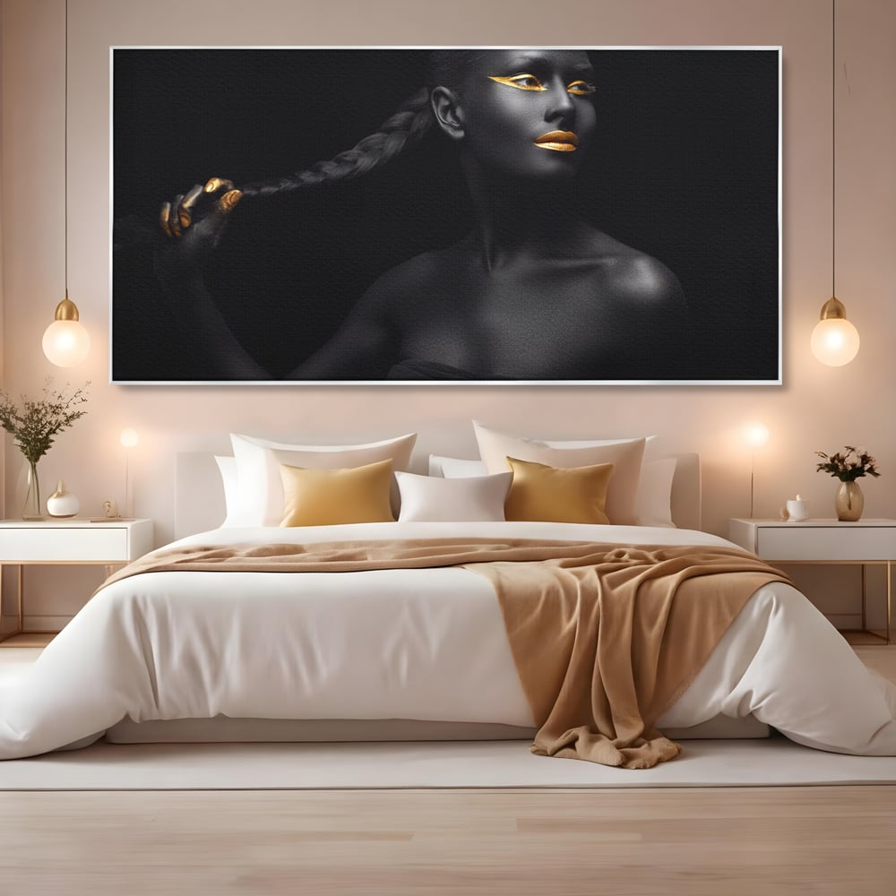 Tablou Canvas Premium LuxCanva® C1084, Frumusetea Femeii , Inspirational, Frumusete, Fata, Living Room, Bedroom, Relaxare, Culori Vibrante