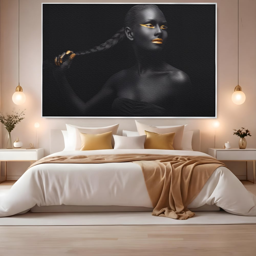 Tablou Canvas Premium LuxCanva® C1084, Frumusetea Femeii , Inspirational, Frumusete, Fata, Living Room, Bedroom, Relaxare, Culori Vibrante