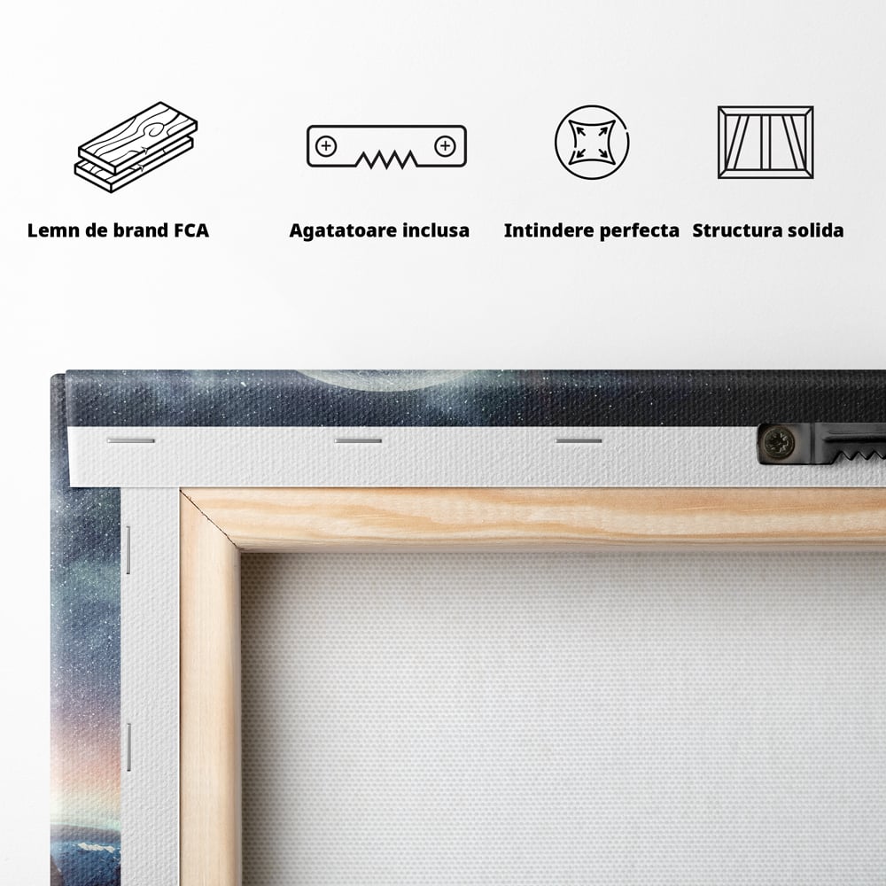 Tablou Canvas Premium LuxCanva® C1085, Cantaret In Varful Lumii , Inspirational, Univers, Chitara, Living Room, Bedroom, Relaxare, Culori Vibrante