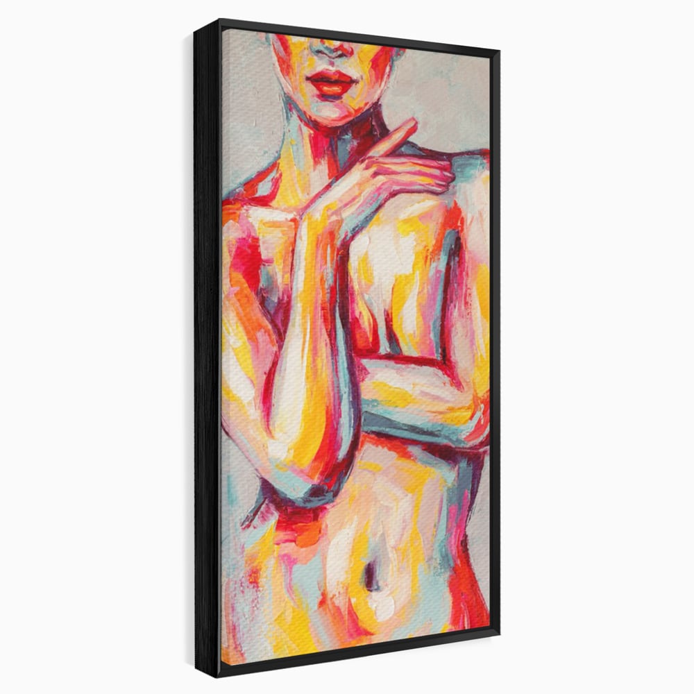 Leinwandbilder Premium LuxCanva® C1086, Frau Akt Abstrakt Abstrakt , Abstrakt, Abstrakt, Frau, Akt, Wohnzimmer, Schlafzimmer, Entspannend, Lebendige Farben