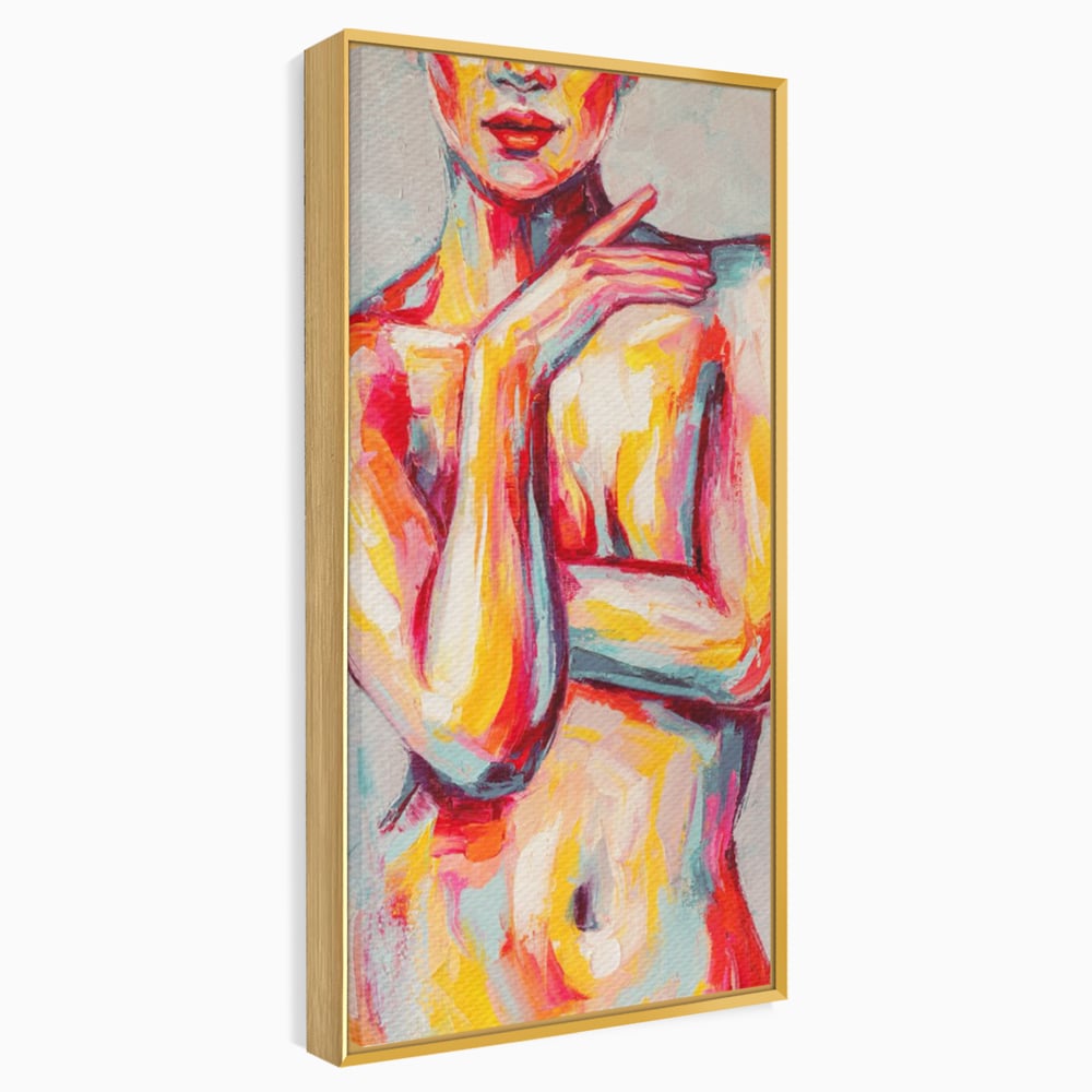 Leinwandbilder Premium LuxCanva® C1086, Frau Akt Abstrakt Abstrakt , Abstrakt, Abstrakt, Frau, Akt, Wohnzimmer, Schlafzimmer, Entspannend, Lebendige Farben
