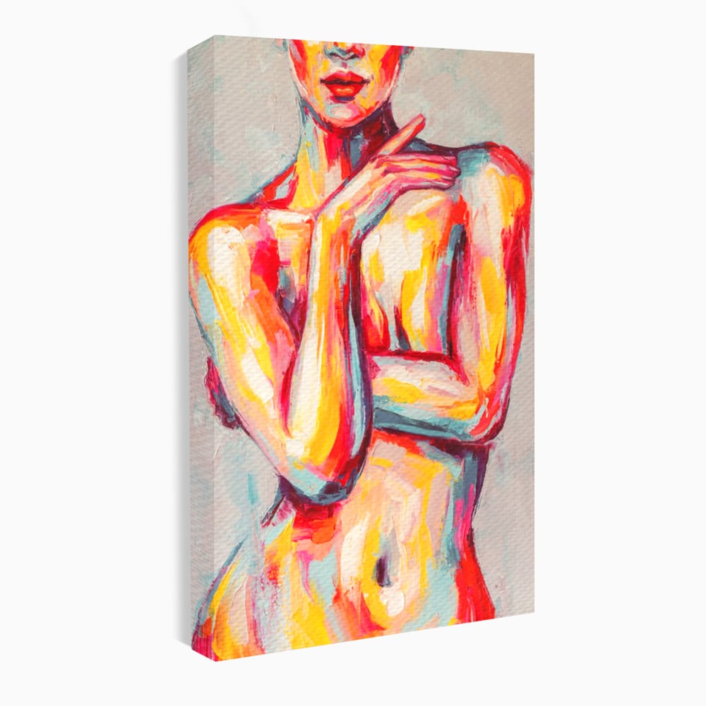 Leinwandbilder Premium LuxCanva® C1086, Frau Akt Abstrakt Abstrakt , Abstrakt, Abstrakt, Frau, Akt, Wohnzimmer, Schlafzimmer, Entspannend, Lebendige Farben