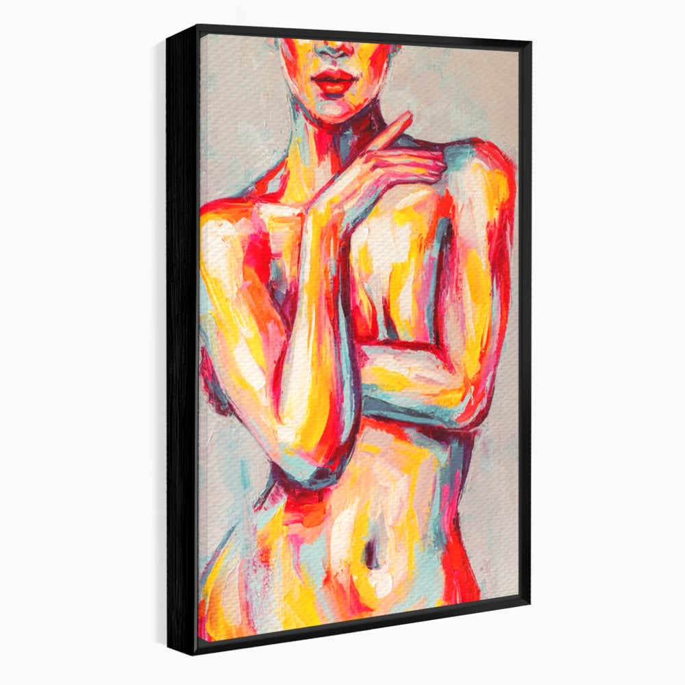 Leinwandbilder Premium LuxCanva® C1086, Frau Akt Abstrakt Abstrakt , Abstrakt, Abstrakt, Frau, Akt, Wohnzimmer, Schlafzimmer, Entspannend, Lebendige Farben