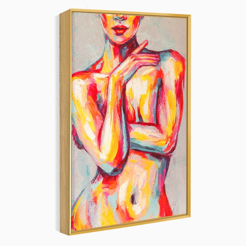 Leinwandbilder Premium LuxCanva® C1086, Frau Akt Abstrakt Abstrakt , Abstrakt, Abstrakt, Frau, Akt, Wohnzimmer, Schlafzimmer, Entspannend, Lebendige Farben