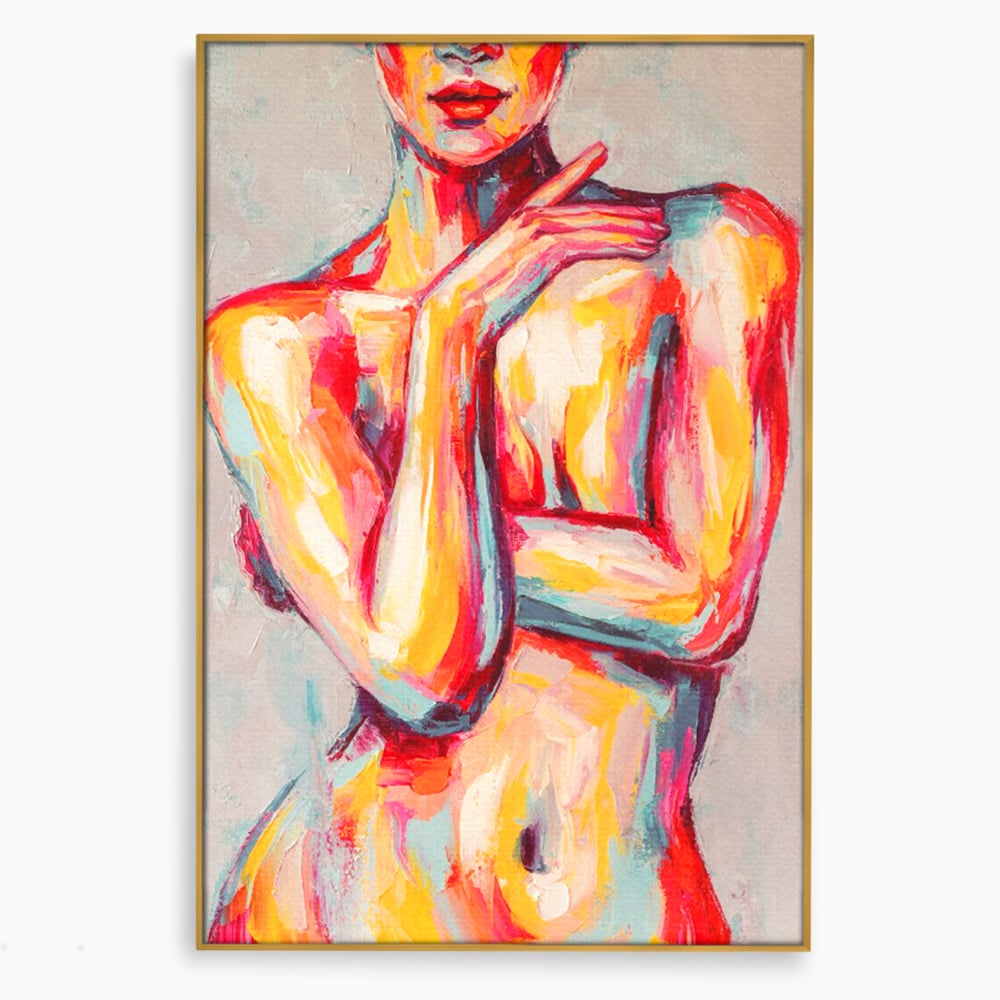 Leinwandbilder Premium LuxCanva® C1086, Frau Akt Abstrakt Abstrakt , Abstrakt, Abstrakt, Frau, Akt, Wohnzimmer, Schlafzimmer, Entspannend, Lebendige Farben