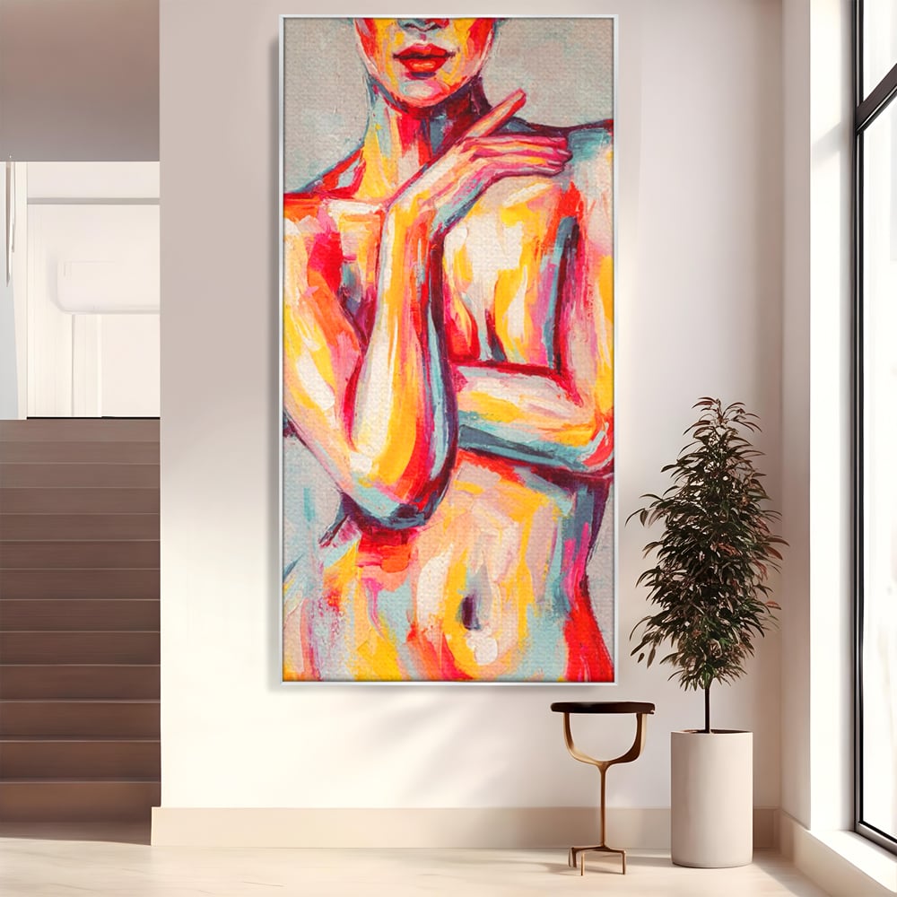 Leinwandbilder Premium LuxCanva® C1086, Frau Akt Abstrakt Abstrakt , Abstrakt, Abstrakt, Frau, Akt, Wohnzimmer, Schlafzimmer, Entspannend, Lebendige Farben