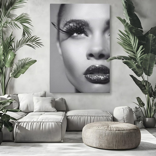 Tablou Canvas Premium LuxCanva® C1087, Privire Stralucitoare , Stralucitoare, Femeie, Privire, Living Room, Bedroom, Relaxare, Culori Vibrante
