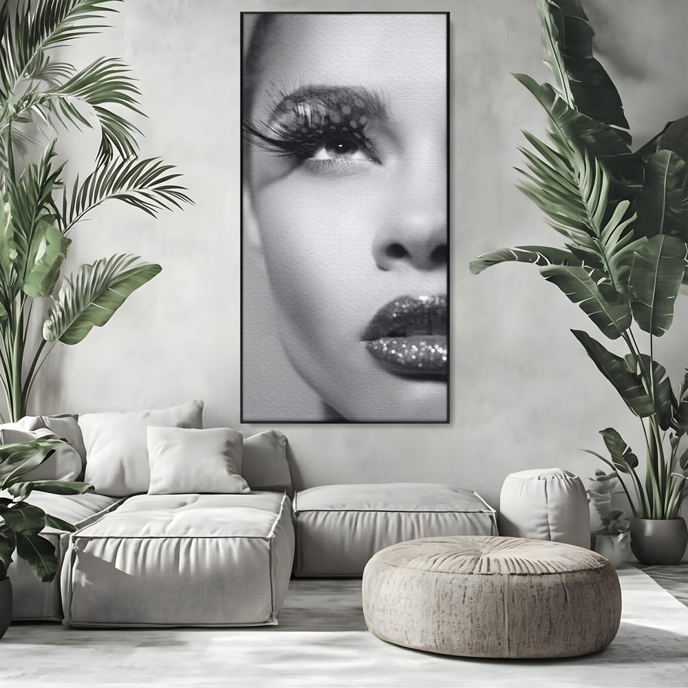 Tablou Canvas Premium LuxCanva® C1087, Privire Stralucitoare , Stralucitoare, Femeie, Privire, Living Room, Bedroom, Relaxare, Culori Vibrante