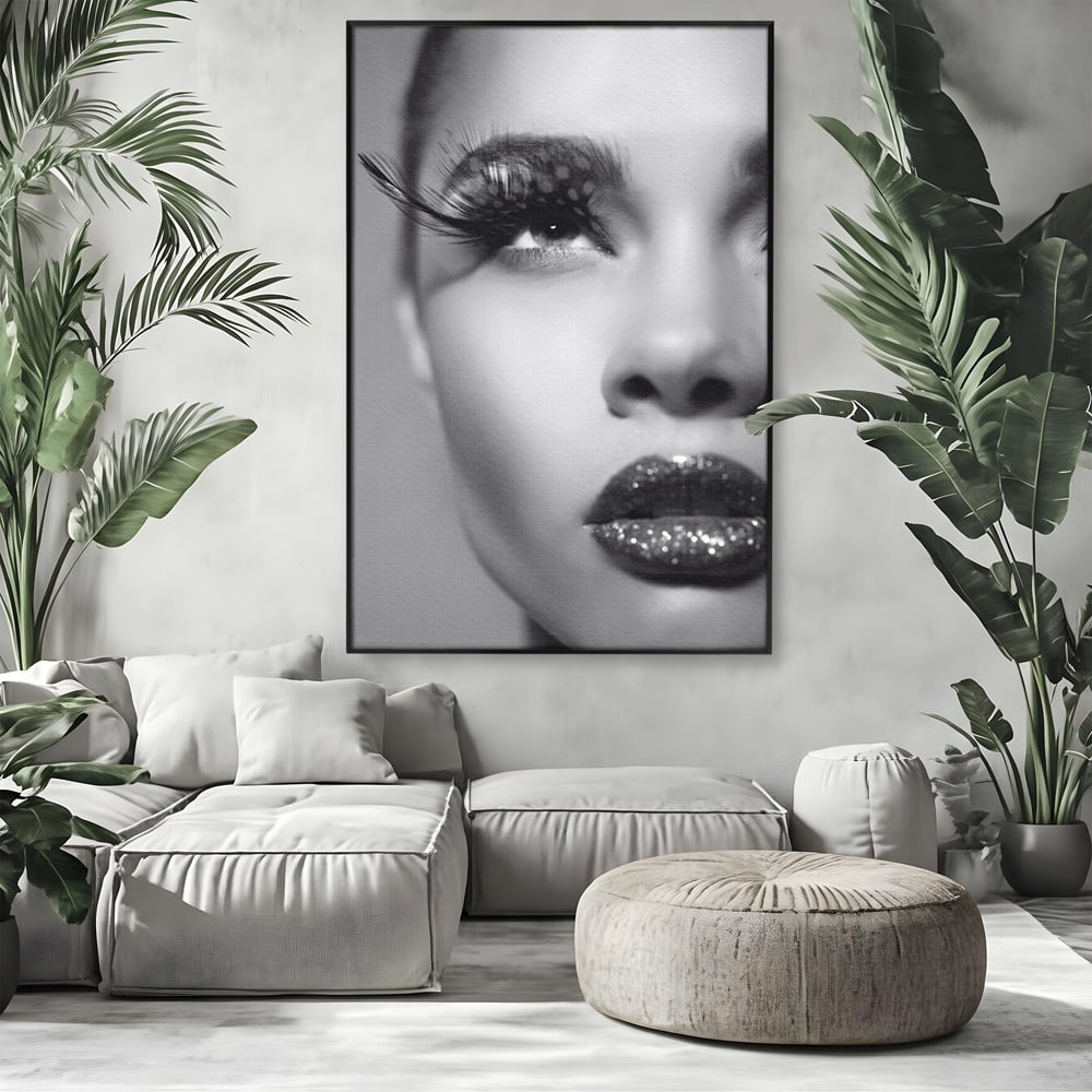 Tablou Canvas Premium LuxCanva® C1087, Privire Stralucitoare , Stralucitoare, Femeie, Privire, Living Room, Bedroom, Relaxare, Culori Vibrante