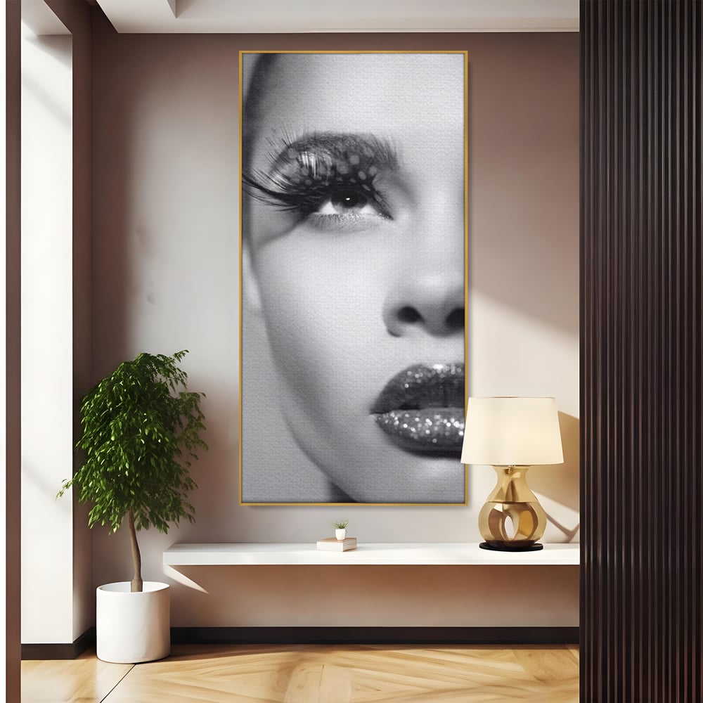 Tablou Canvas Premium LuxCanva® C1087, Privire Stralucitoare , Stralucitoare, Femeie, Privire, Living Room, Bedroom, Relaxare, Culori Vibrante