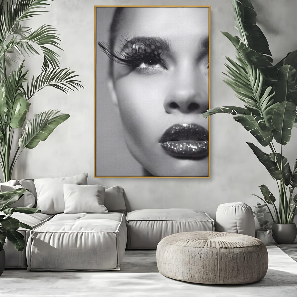Tablou Canvas Premium LuxCanva® C1087, Privire Stralucitoare , Stralucitoare, Femeie, Privire, Living Room, Bedroom, Relaxare, Culori Vibrante