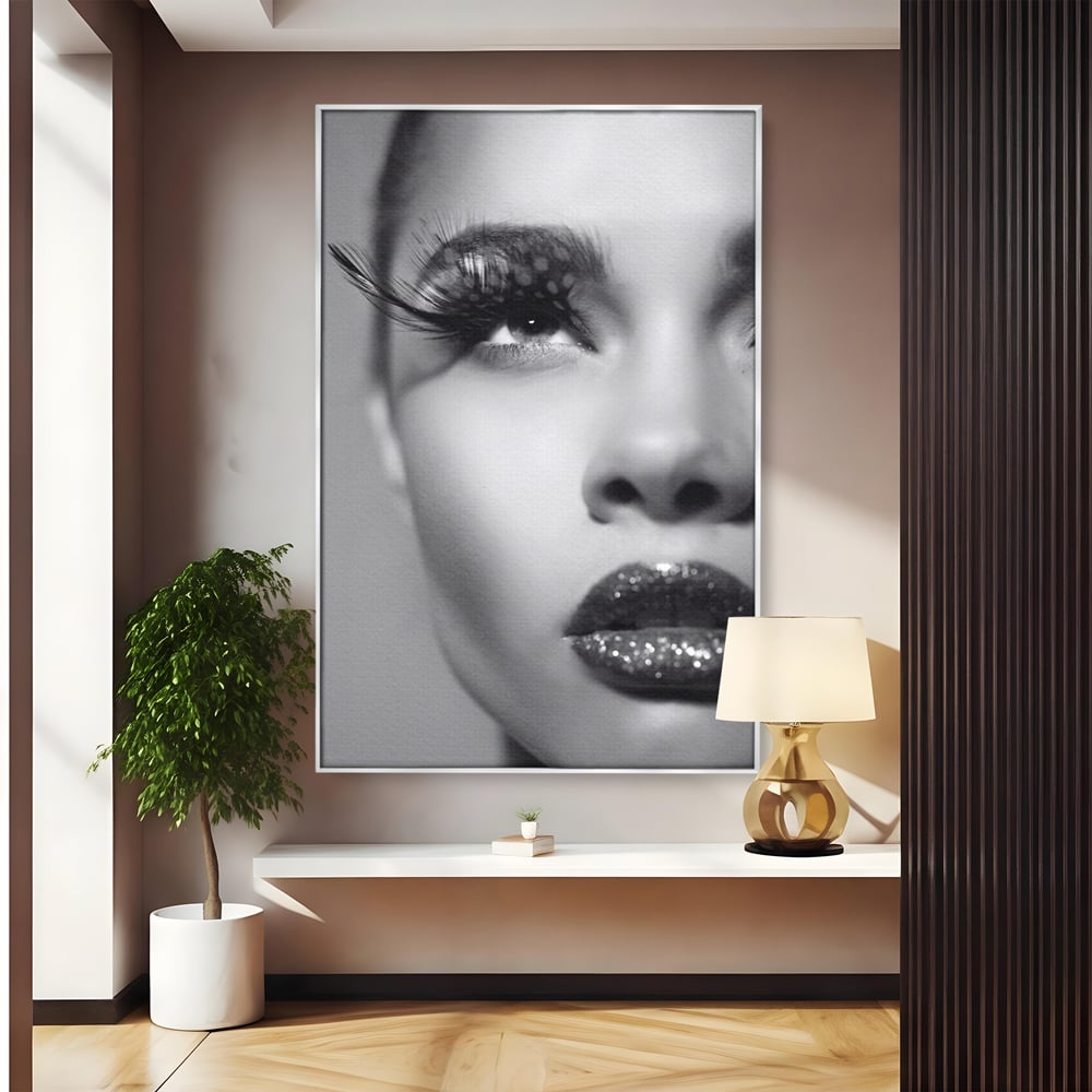 Tablou Canvas Premium LuxCanva® C1087, Privire Stralucitoare , Stralucitoare, Femeie, Privire, Living Room, Bedroom, Relaxare, Culori Vibrante