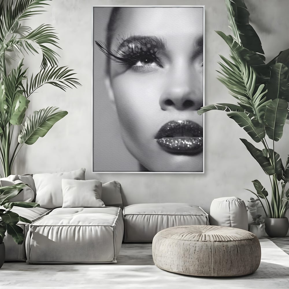 Tablou Canvas Premium LuxCanva® C1087, Privire Stralucitoare , Stralucitoare, Femeie, Privire, Living Room, Bedroom, Relaxare, Culori Vibrante