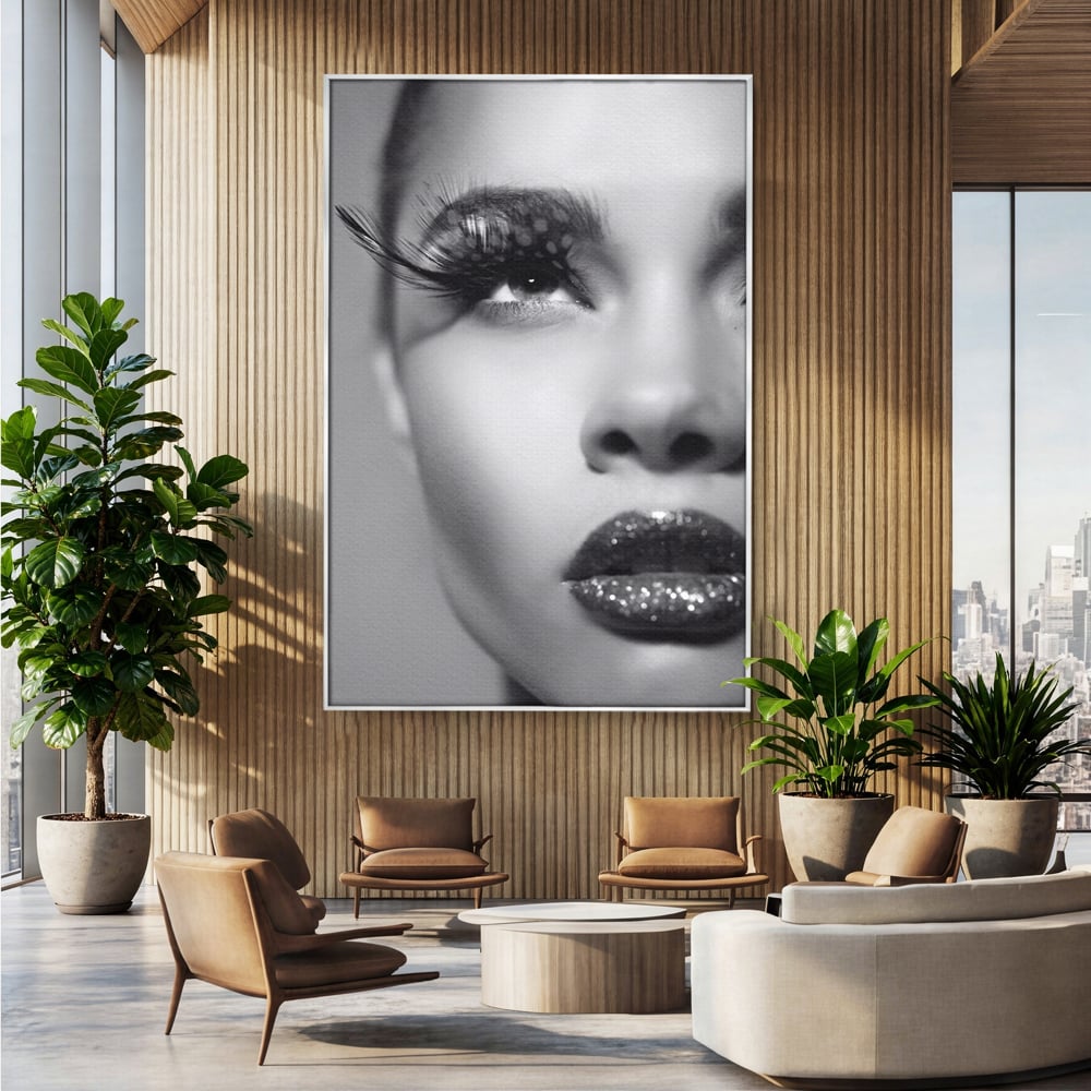 Tablou Canvas Premium LuxCanva® C1087, Privire Stralucitoare , Stralucitoare, Femeie, Privire, Living Room, Bedroom, Relaxare, Culori Vibrante
