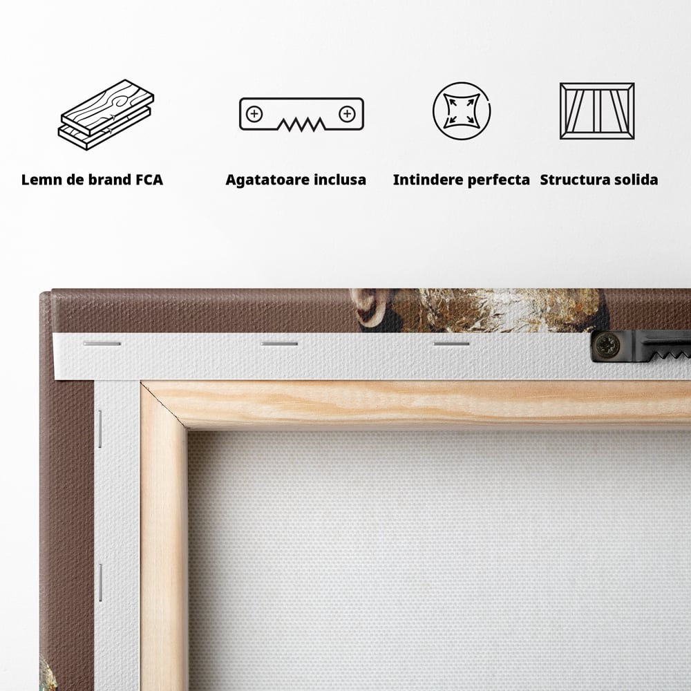 Tablou Canvas Premium LuxCanva® C1088, Beauty Covered In Gold , Gold, Femeie, Privire, Living Room, Bedroom, Relaxare, Culori Vibrante