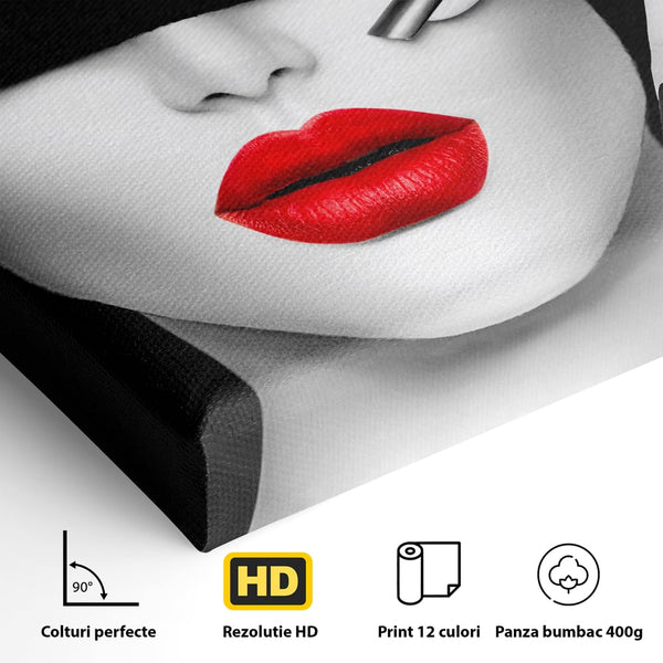 Tablou Canvas Premium LuxCanva® C1089, Fashion Diva , Fashion, Femeie, Privire, Living Room, Bedroom, Relaxare, Culori Vibrante