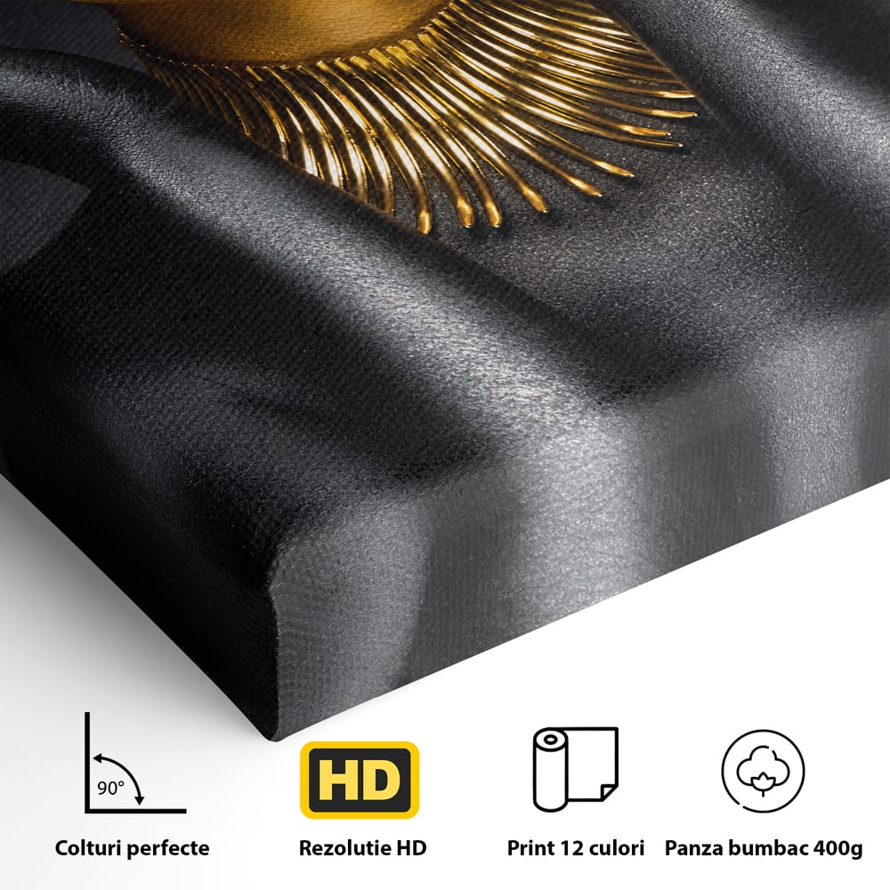 Tablou Canvas Premium LuxCanva® C1090, Wakanda Beauty , Gold, Femeie, Privire, Wakanda, Living Room, Bedroom, Relaxare, Culori Vibrante