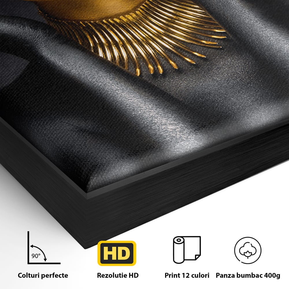 Tablou Canvas Premium LuxCanva® C1090, Wakanda Beauty , Gold, Femeie, Privire, Wakanda, Living Room, Bedroom, Relaxare, Culori Vibrante