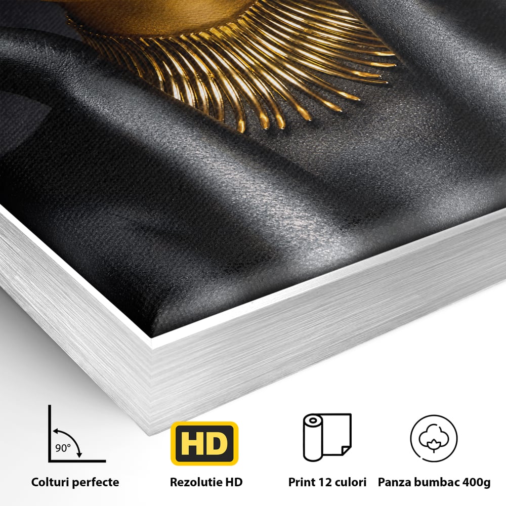 Tablou Canvas Premium LuxCanva® C1090, Wakanda Beauty , Gold, Femeie, Privire, Wakanda, Living Room, Bedroom, Relaxare, Culori Vibrante