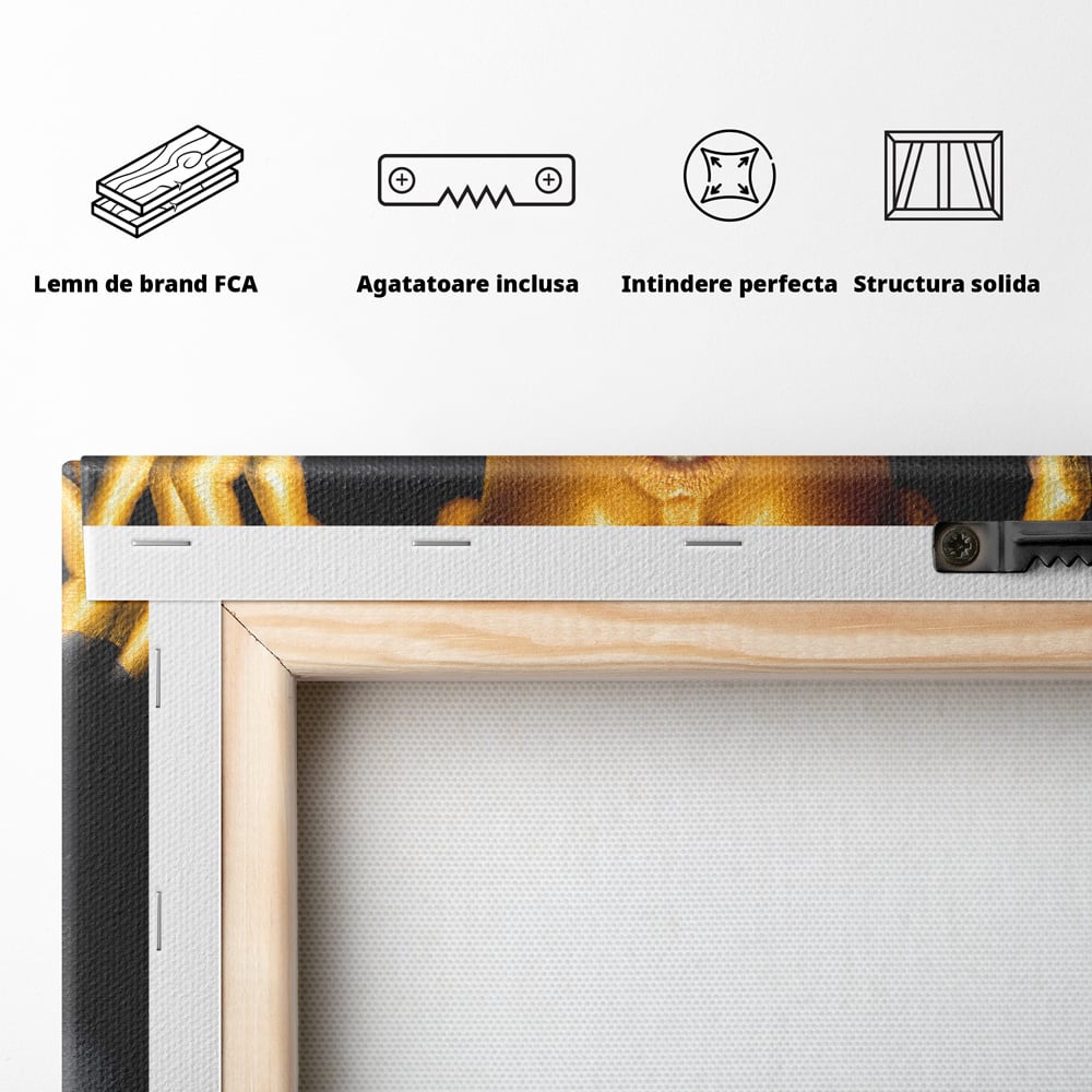 Tablou Canvas Premium LuxCanva® C1090, Wakanda Beauty , Gold, Femeie, Privire, Wakanda, Living Room, Bedroom, Relaxare, Culori Vibrante
