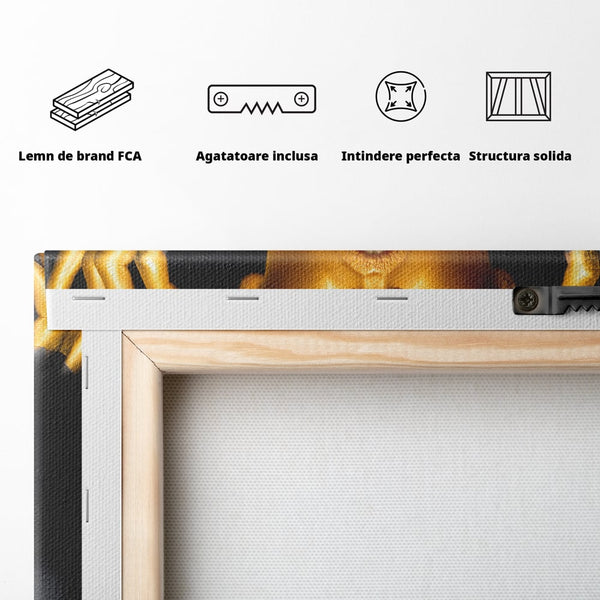 Tablou Canvas Premium LuxCanva® C1090, Wakanda Beauty , Gold, Femeie, Privire, Wakanda, Living Room, Bedroom, Relaxare, Culori Vibrante