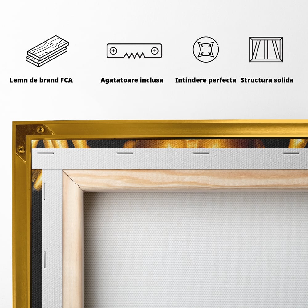 Tablou Canvas Premium LuxCanva® C1090, Wakanda Beauty , Gold, Femeie, Privire, Wakanda, Living Room, Bedroom, Relaxare, Culori Vibrante