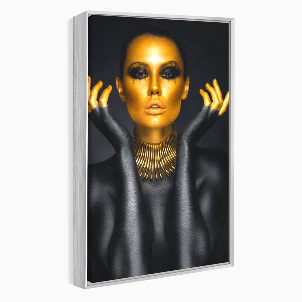 Tablou Canvas Premium LuxCanva® C1090, Wakanda Beauty , Gold, Femeie, Privire, Wakanda, Living Room, Bedroom, Relaxare, Culori Vibrante