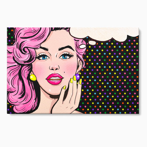 Tablou Canvas Premium LuxCanva® C1091, Pin Up Girl ,  Femeie, Pin Up, Colours, Living Room, Bedroom, Relaxare, Culori Vibrante