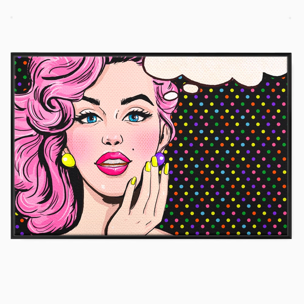Tablou Canvas Premium LuxCanva® C1091, Pin Up Girl ,  Femeie, Pin Up, Colours, Living Room, Bedroom, Relaxare, Culori Vibrante