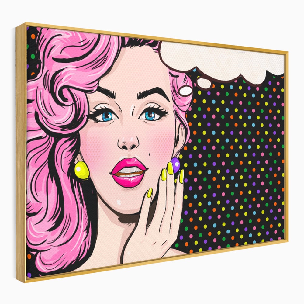 Tablou Canvas Premium LuxCanva® C1091, Pin Up Girl ,  Femeie, Pin Up, Colours, Living Room, Bedroom, Relaxare, Culori Vibrante