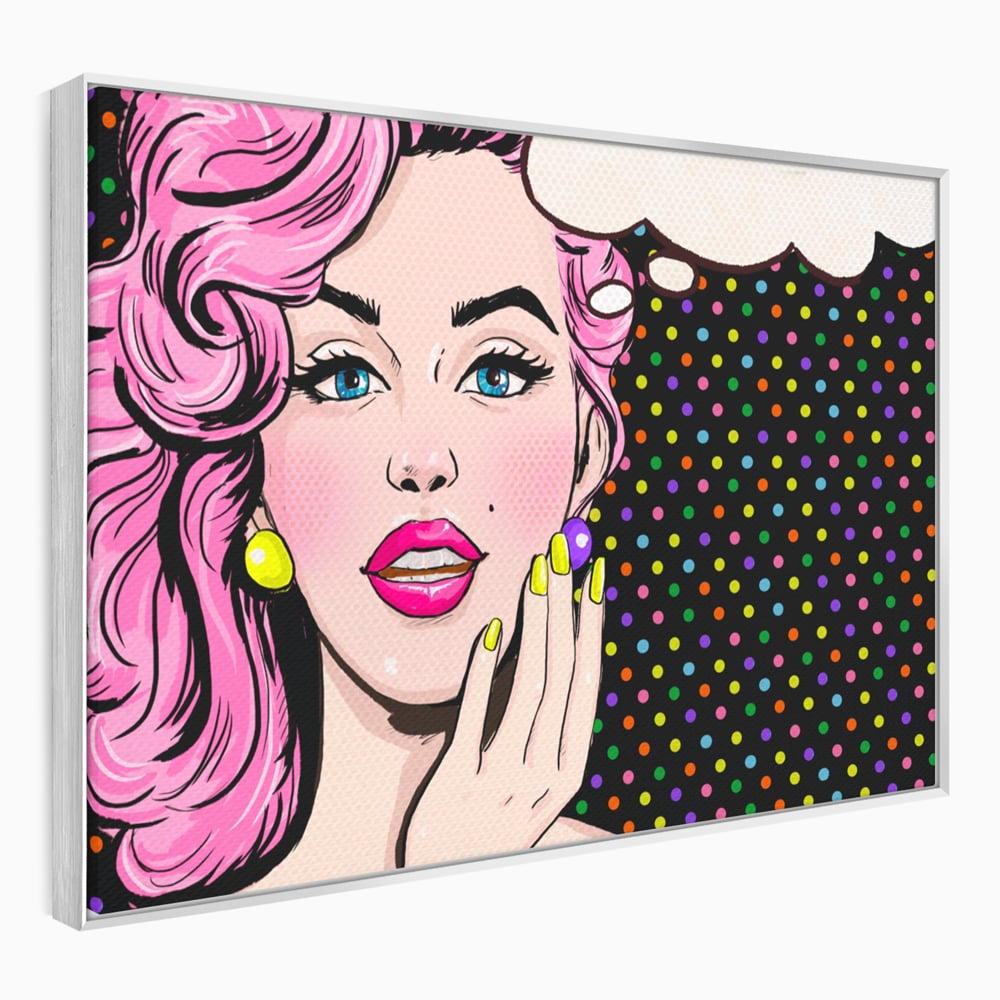 Tablou Canvas Premium LuxCanva® C1091, Pin Up Girl ,  Femeie, Pin Up, Colours, Living Room, Bedroom, Relaxare, Culori Vibrante