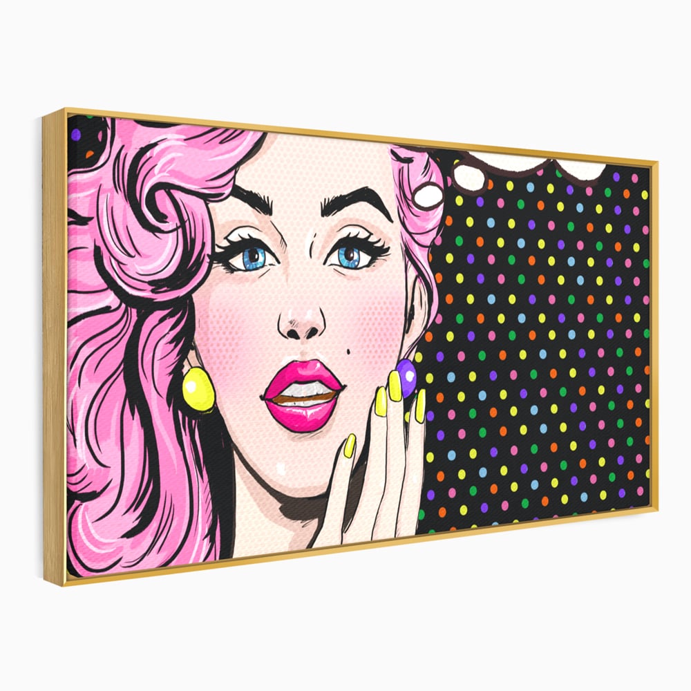 Tablou Canvas Premium LuxCanva® C1091, Pin Up Girl ,  Femeie, Pin Up, Colours, Living Room, Bedroom, Relaxare, Culori Vibrante